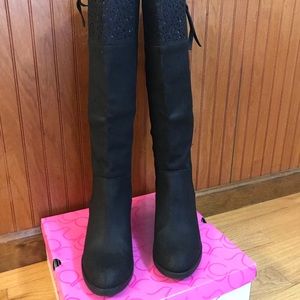 Sugar Raegan Womens Nubuck Tall Boots